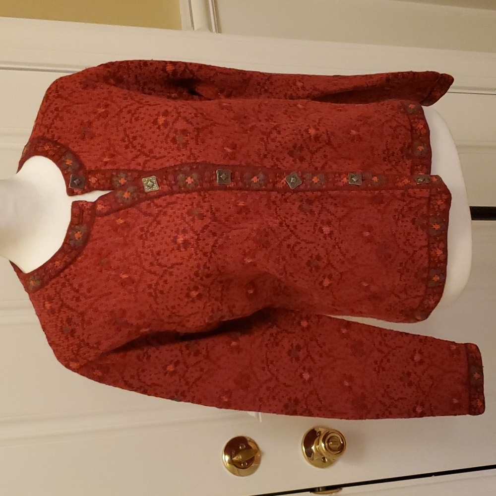 Nomadic Traders New Cherry/Multi Cardigan, size S - Picture 3 of 10